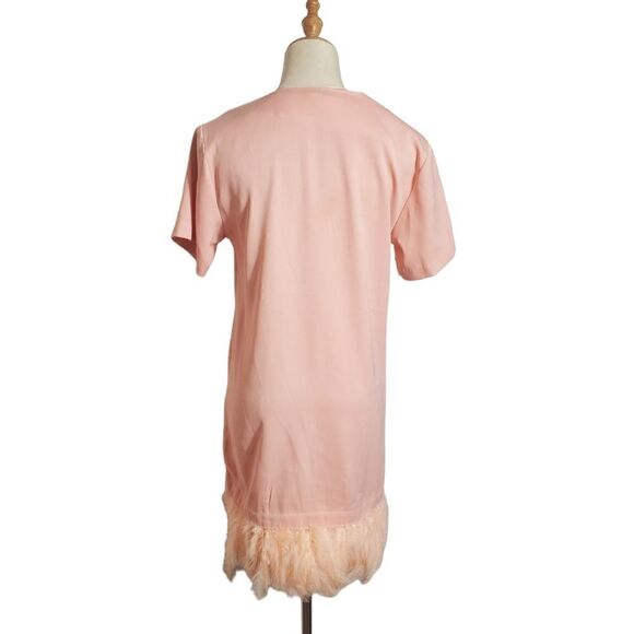 Lea & Viola Pink Dress with Feathers..Please Read - Picture 7 of 14
